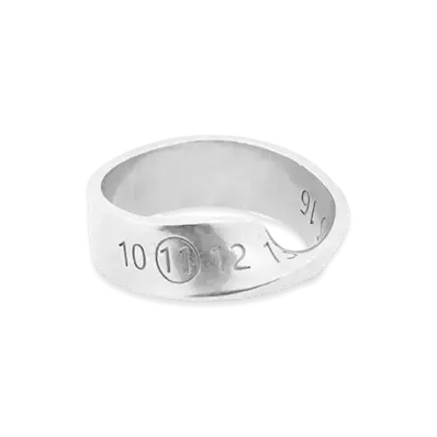 Maison Margiela Logo Twisted Number Ring "Silver"
