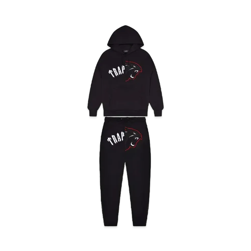 TRAPSTAR *Pre-Order* Shooters Arch Panel Hoodie Tracksuit "Black/Red"