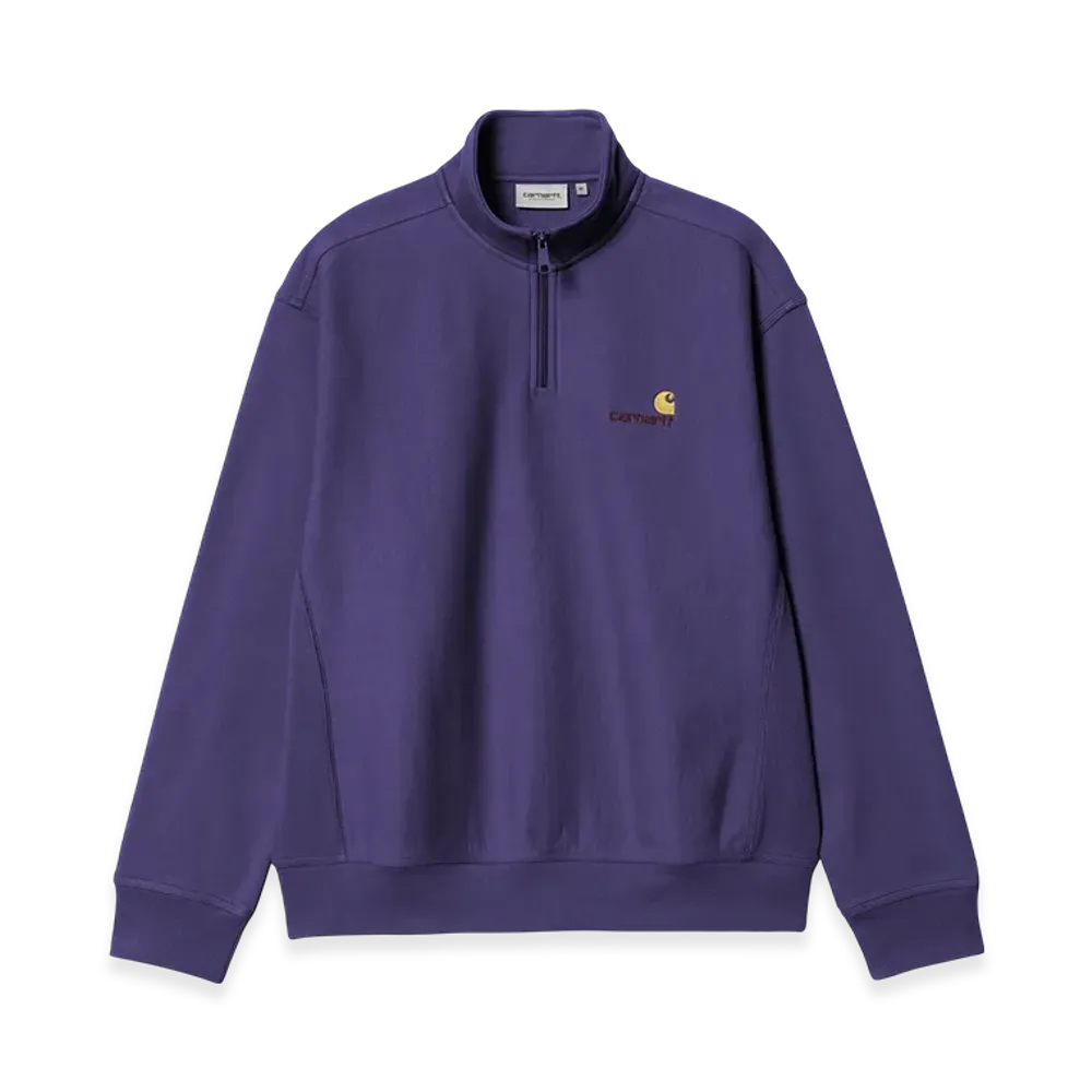 Carhartt WIP Half Zip American Script Sweatshirt "Aura"