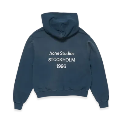 Acne Studios Logo Hooded Sweater "Deep Blue"