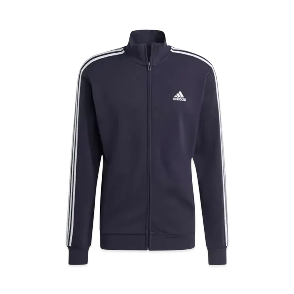 adidas Basic Three Stripes French Terry Tracksuit "Legend Ink"