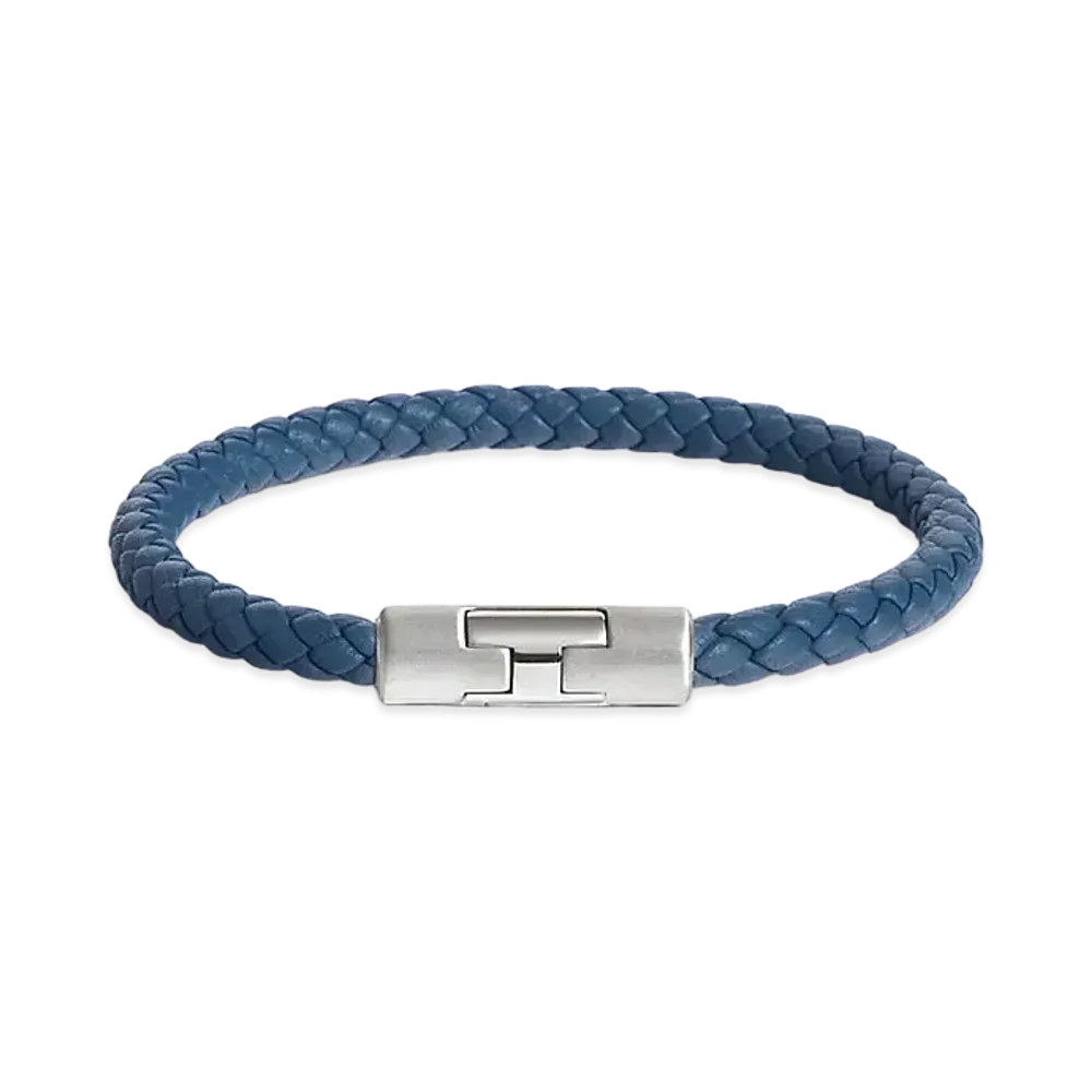 Hermes Puzzle H Bracelet "Navy/Palladium"