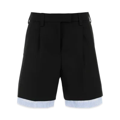 MIU MIU Women's Cotton Bermuda Shorts "Black"