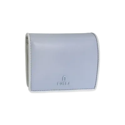 FURLA Camelia S Compact Wallet Bifold Coin "Blue"