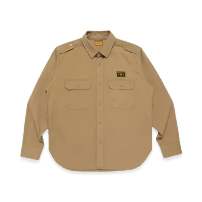 HUMAN MADE Twill Epaulette Shirt "Beige"