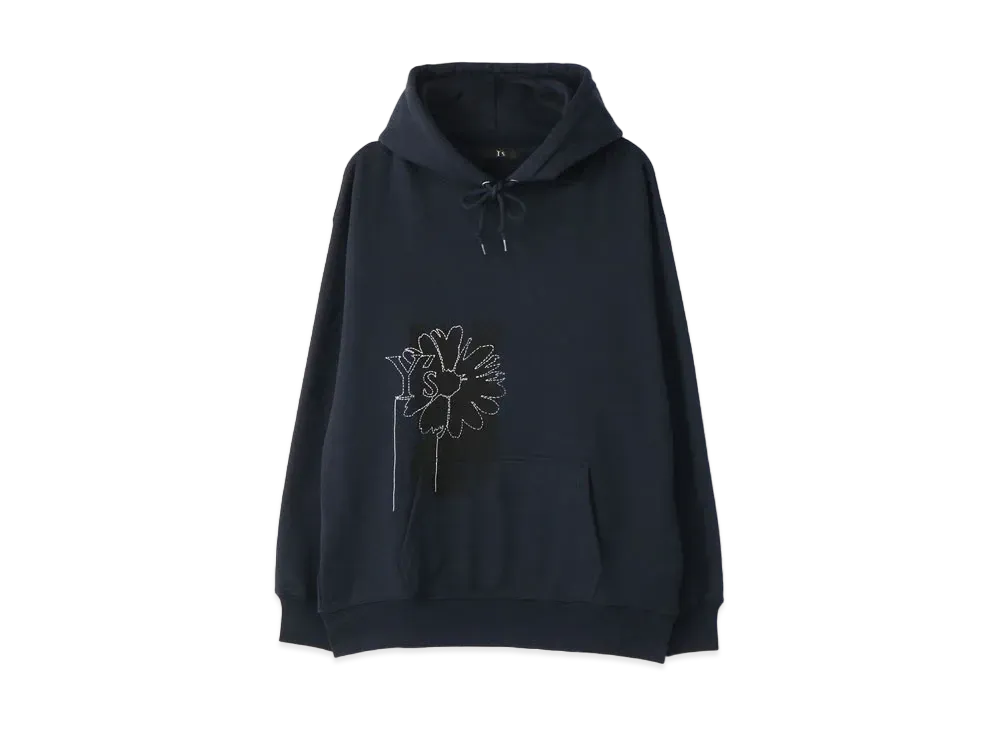 Yohji Yamamoto Y's -ONLINE EXCLUSIVE- Y's FLOWER HOODIE "Navy"