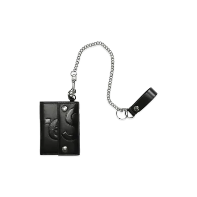Supreme Leather Chain Wallet (25SS) "Black"