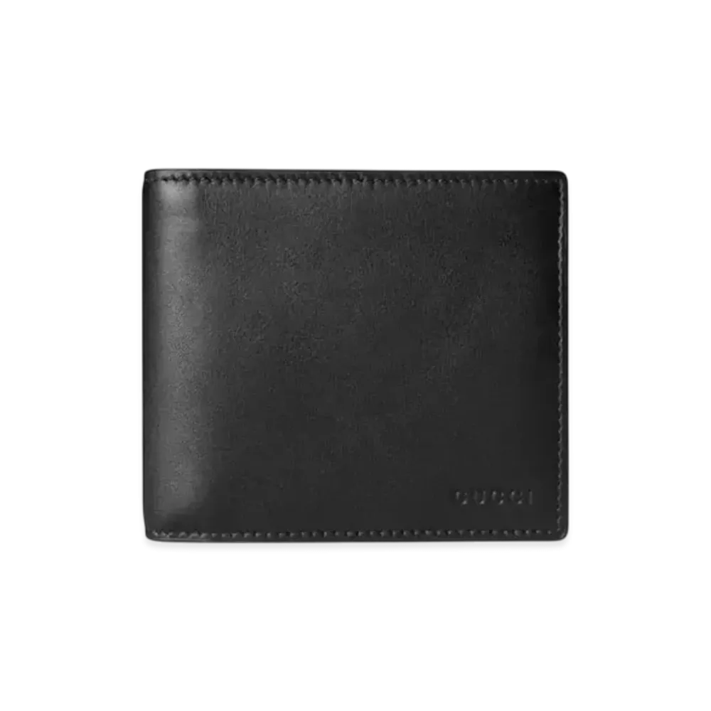 GUCCI GG Emblem Bi-Fold Embossed Wallet "Black"