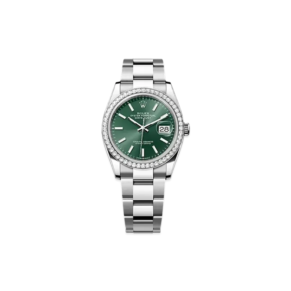 ROLEX Datejust 36 Oystersteel & White Gold Diamonds "Grey"