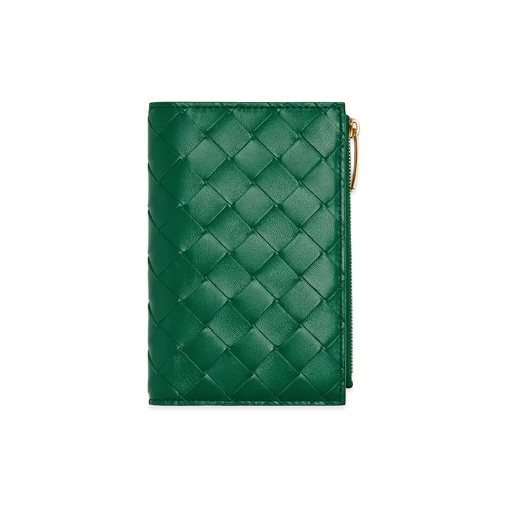 Bottega Veneta Intrecciato Medium Bi-Fold Wallet "Jungle"