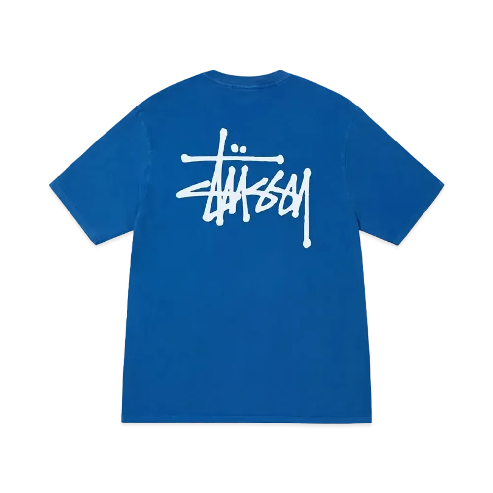 ステューシー ベーシック ピグメント ダイド Tシャツ "ブルー"