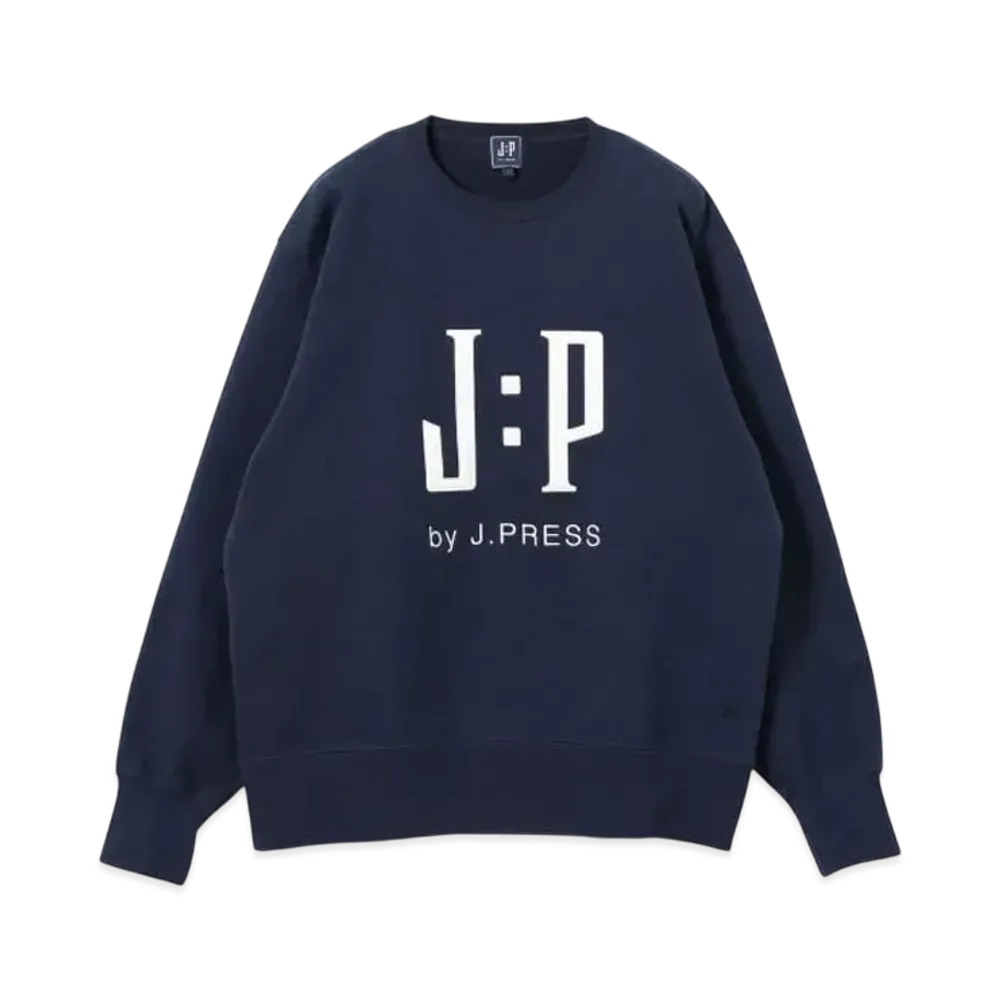 B:MING by BEAMS x J.PRESS ORIGINALS Logo Print Sweat "Navy"