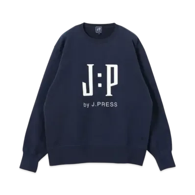 B:MING by BEAMS x J.PRESS ORIGINALS Logo Print Sweat "Navy"