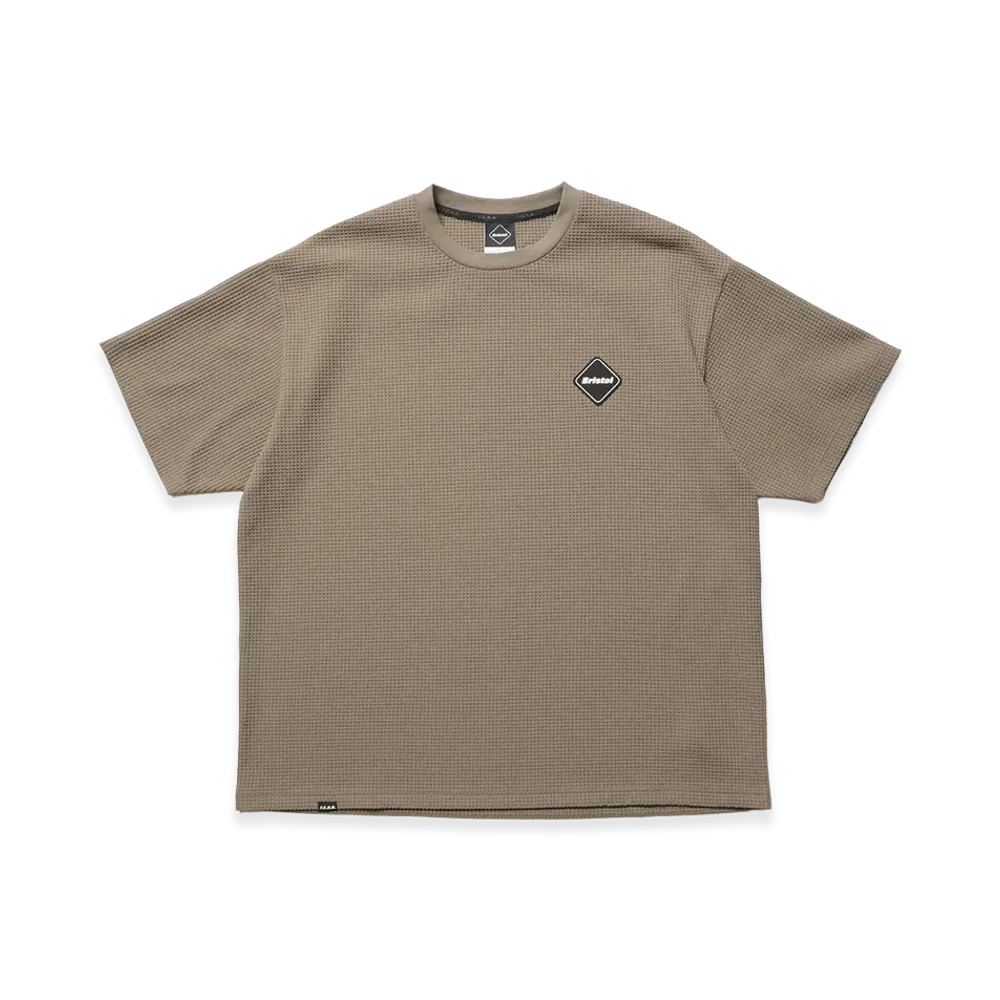 F.C.Real Bristol Tech Waffle Lounge S/S Top "Greige"
