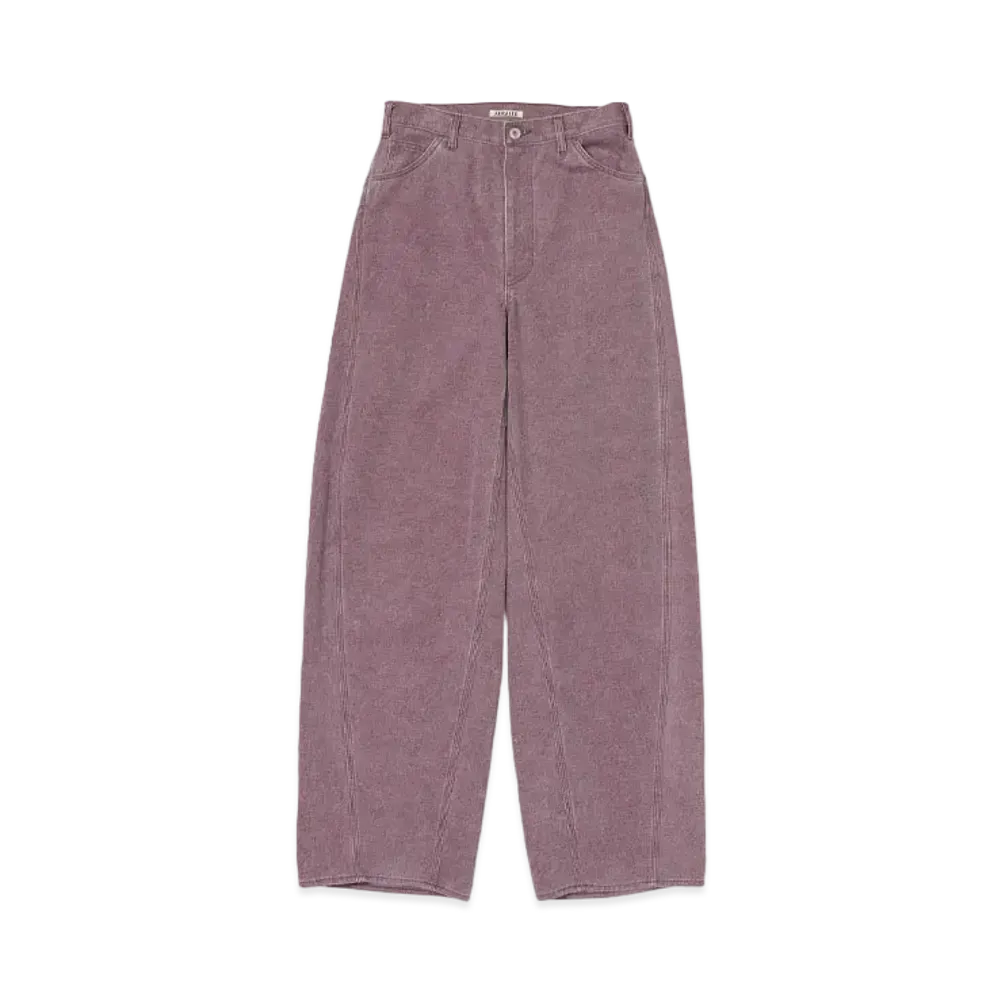 AURALEE Washed Organic Canvas Pants "Purple"