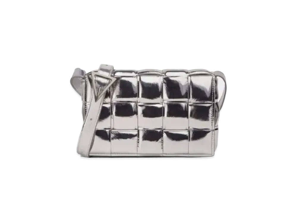 Bottega Veneta Padded Cassette Crossbody Bag "Silver"