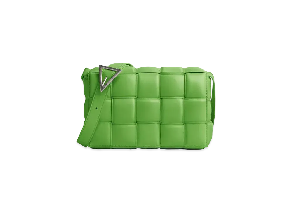 Bottega Veneta Cassette Intrecciato Leather Crossbody Bag "Lime Green"