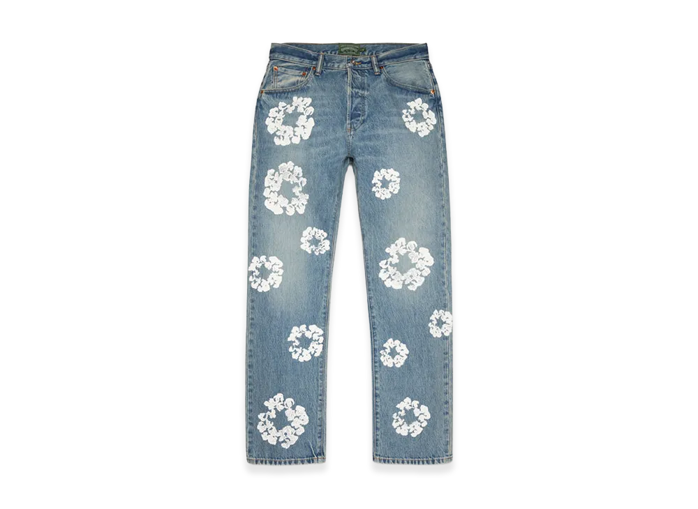 DENIM TEARS Straight Cotton Wreath Denim Pant "Light Wash"