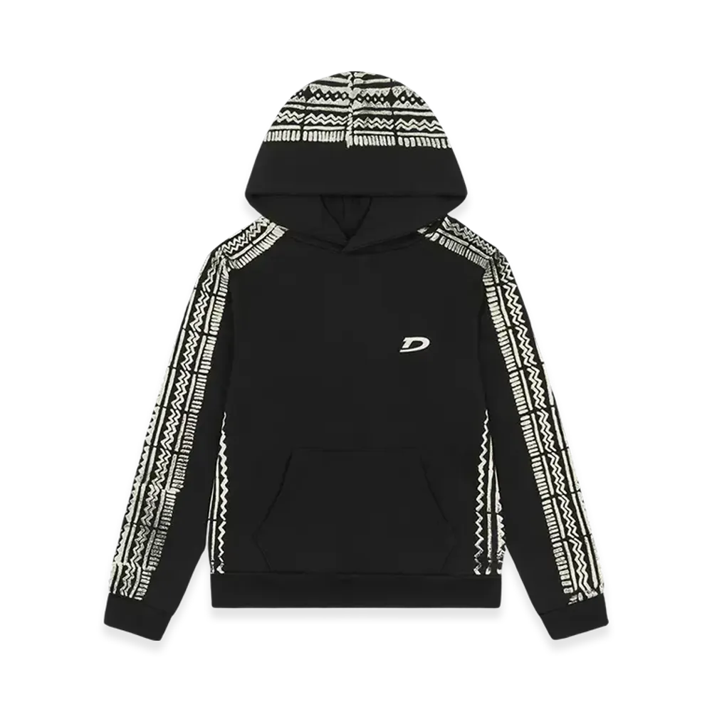 DENIM TEARS Mudcloth Hoodie "Black"