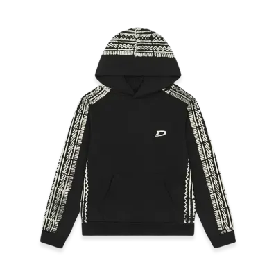 DENIM TEARS Mudcloth Hoodie "Black"