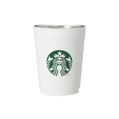 STARBUCKS 2Way Stainless Cup / Holder 355ml "Matte White"