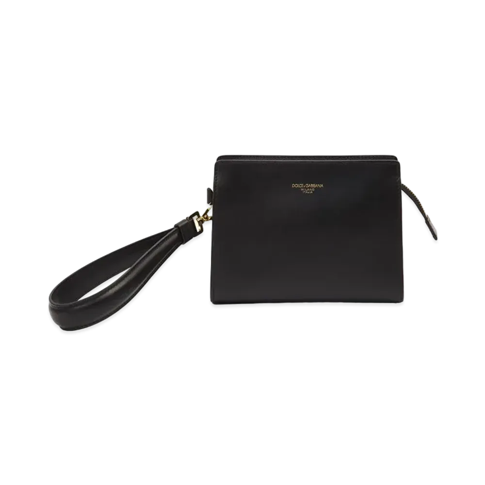 Dolce&Gabbana Mon-Reale Pochette Small Calfskin Logo "Black"