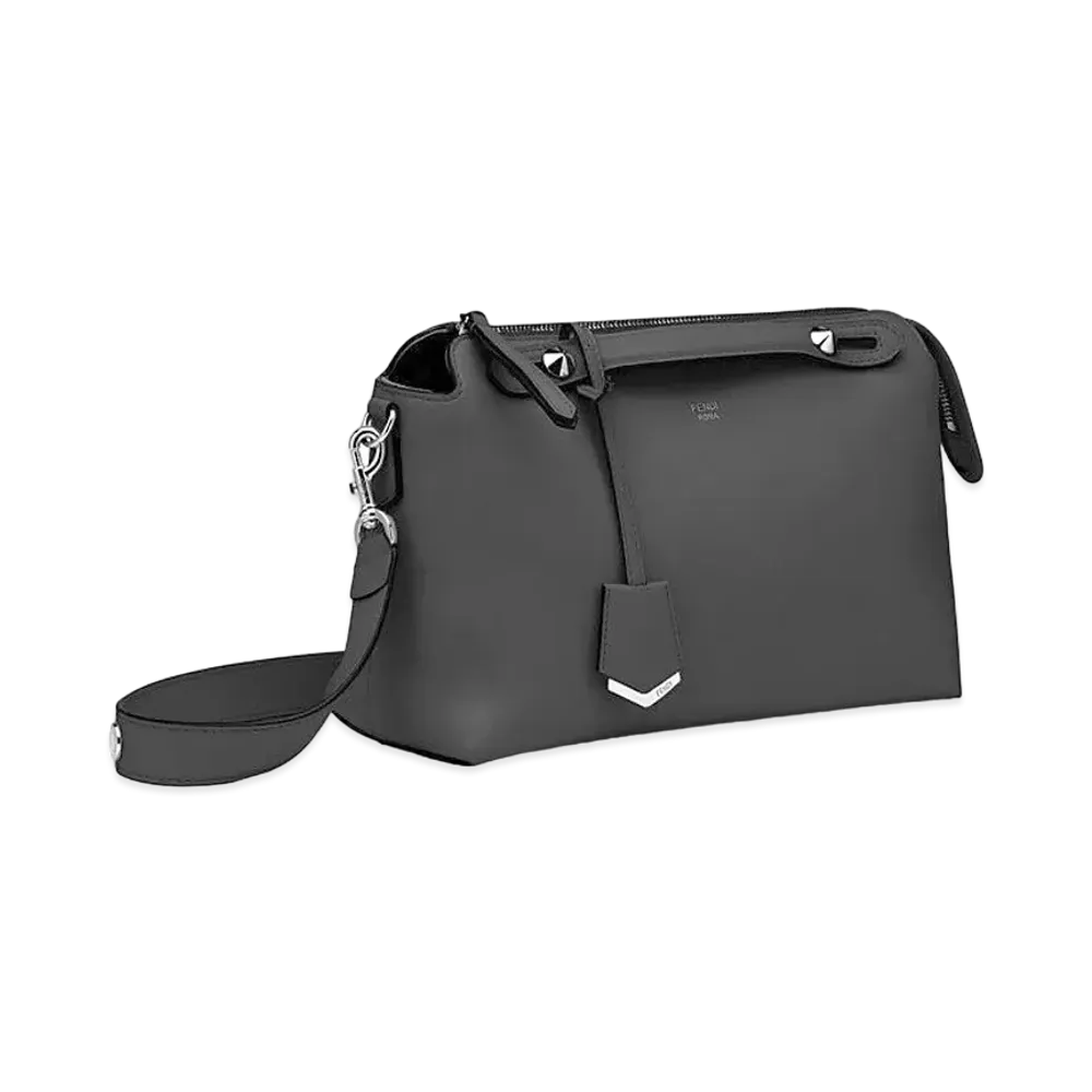 FENDI By The Way Medium Leather Boston Bag "Black"