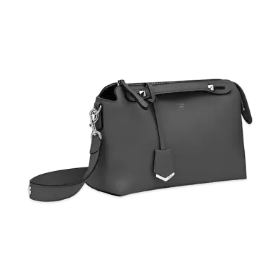 FENDI By The Way Medium Leather Boston Bag "Black"