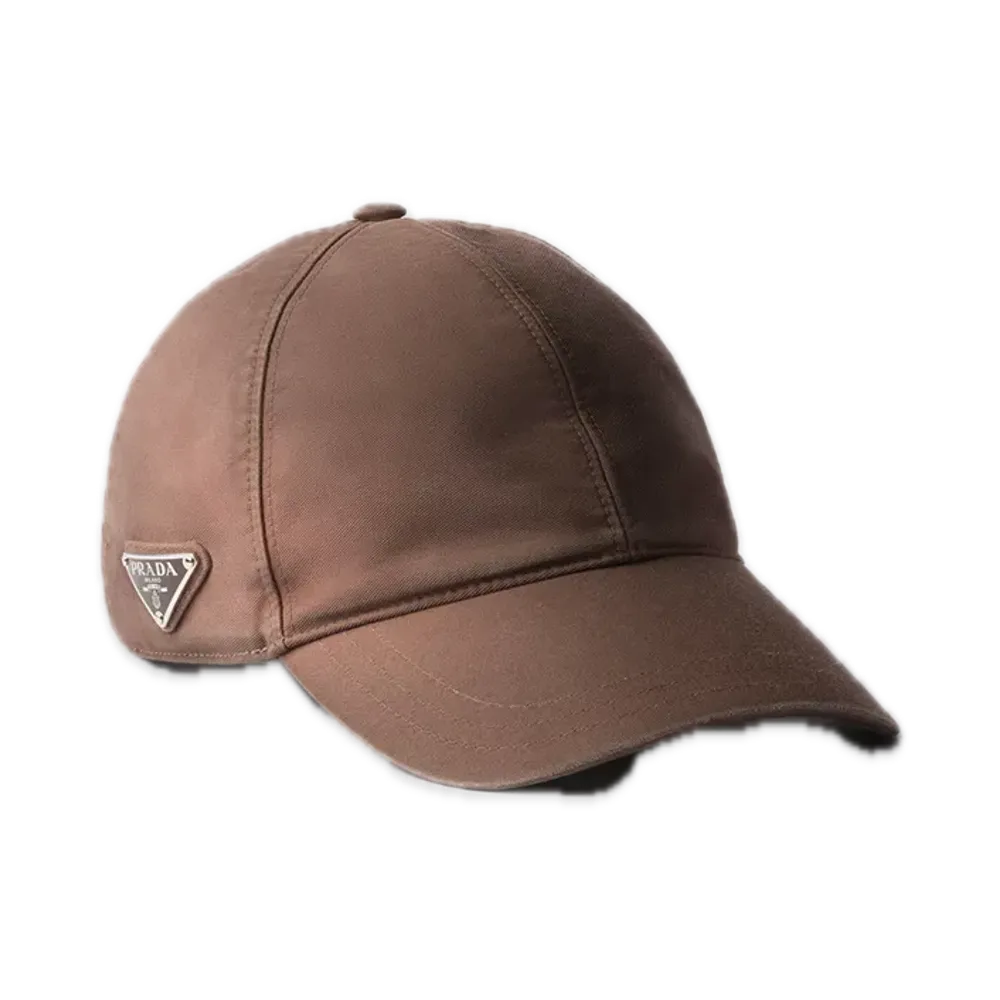 PRADA Cotton Baseball Cap "Dark Brown"