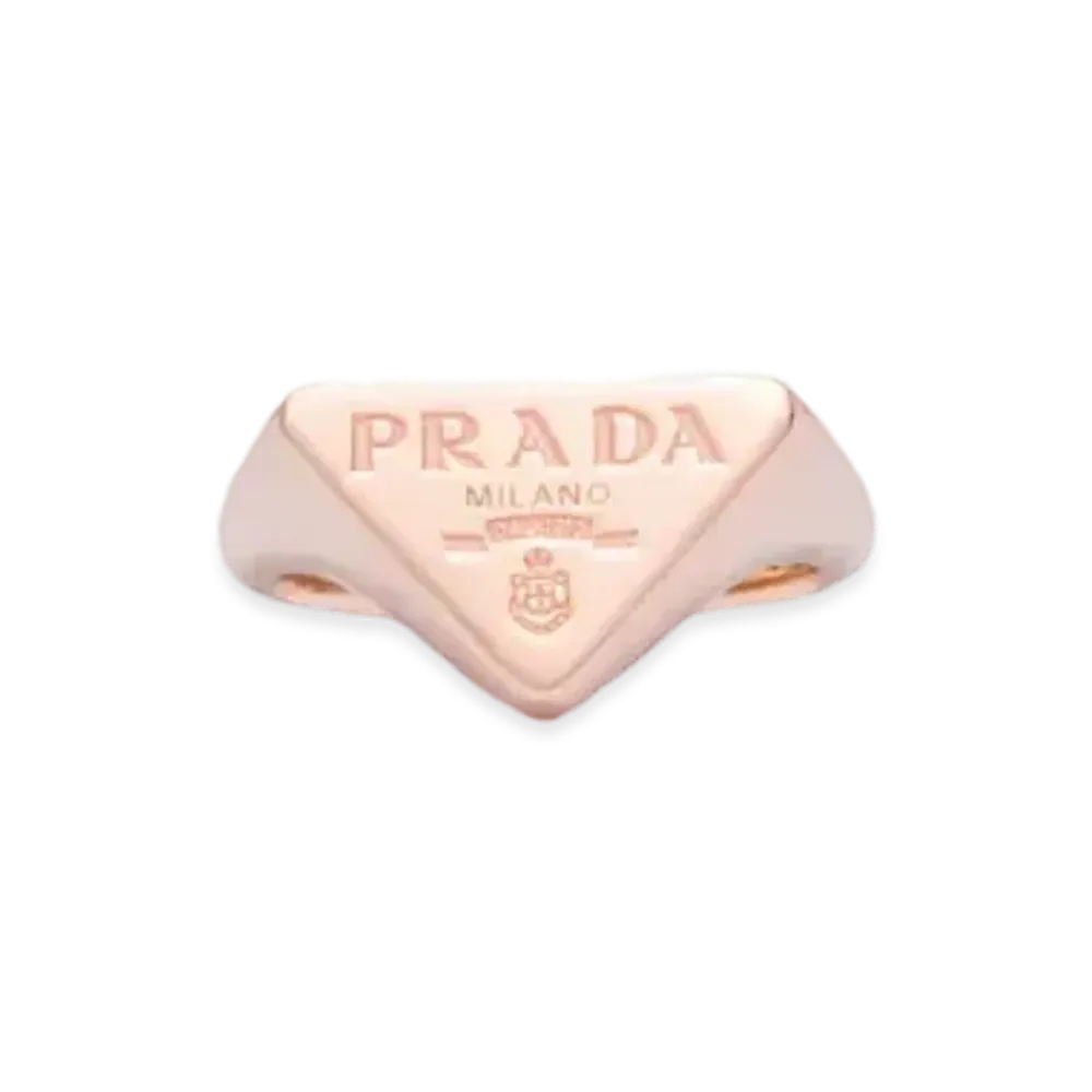 PRADA Eternal Gold Signet Ring in Pink Gold