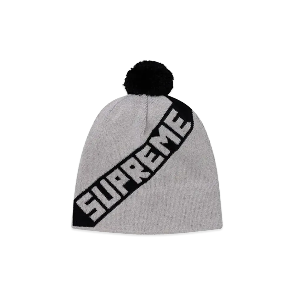 Supreme Diagonal Stripe Beanie "Grey"