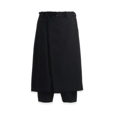 Ground Y Wool Gabardine Standard Wrap Trousers "Black"
