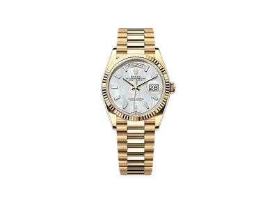 ROLEX Day-Date 36mm Yellow Gold 128238 "White Mother-of-Pearl"