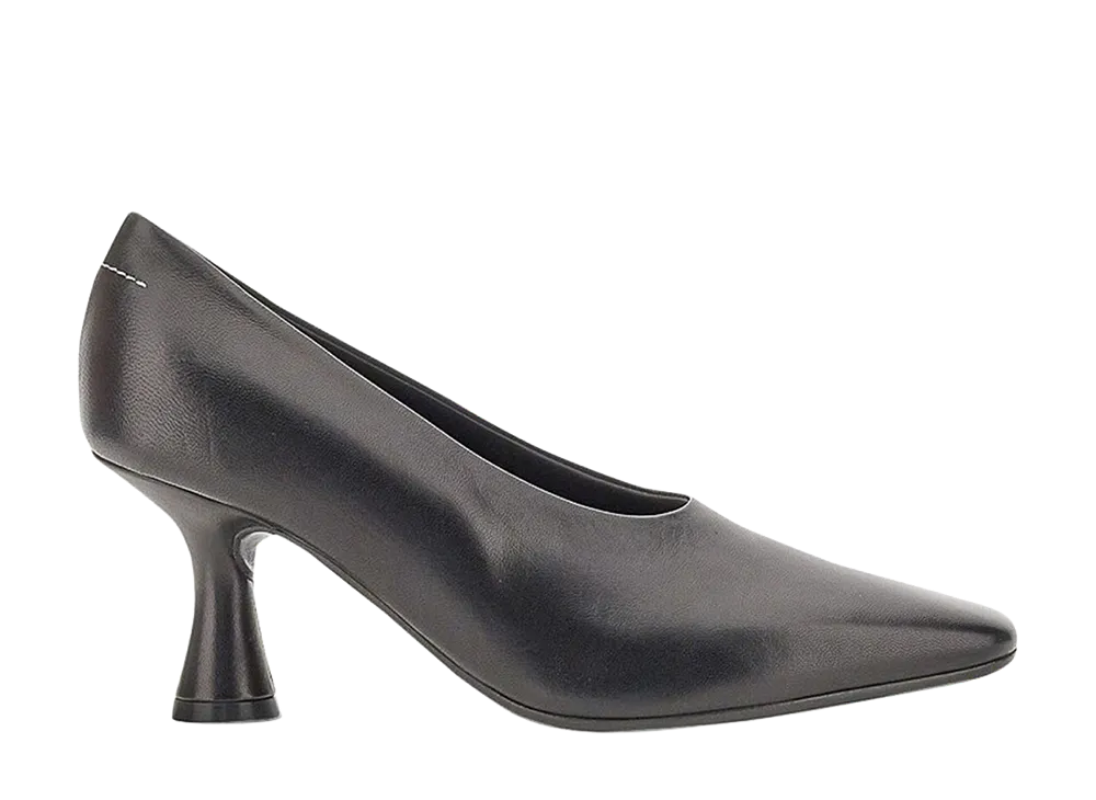 MM6 Maison Margiela Women's Pump In Leather "Black"