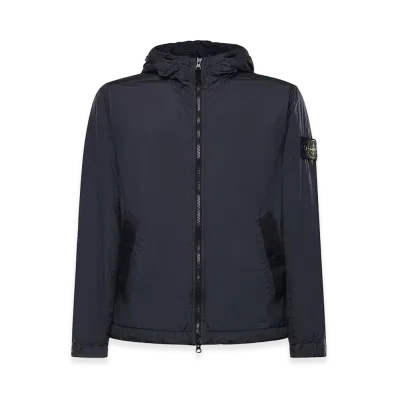 Stone Island Nylon Rep Jacket With Logo "Blue"