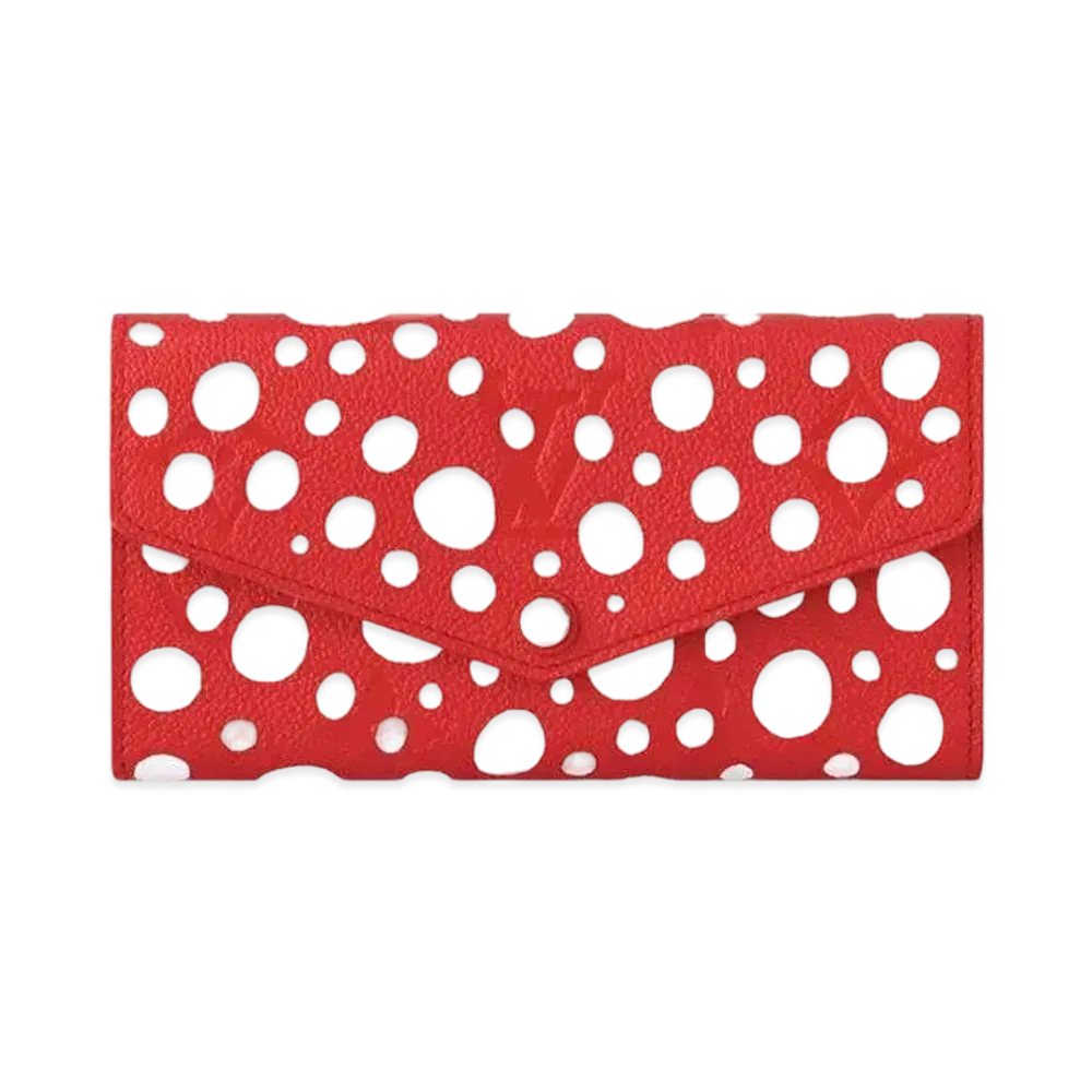 Louis Vuitton x Yayoi Kusama Sarah Wallet Monogram Empreinte Leather Infinity Dots "Rouge/Blanc"