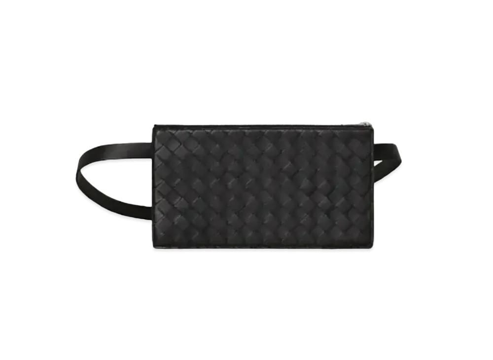 Bottega Veneta Intrecciato Lambskin Belt Bag "Black"