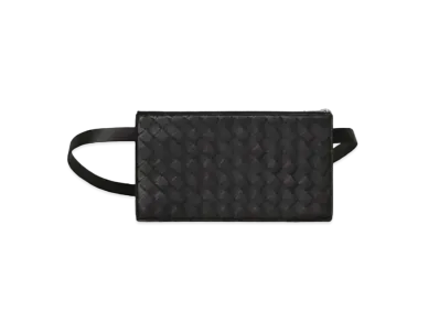 Bottega Veneta Intrecciato Lambskin Belt Bag "Black"
