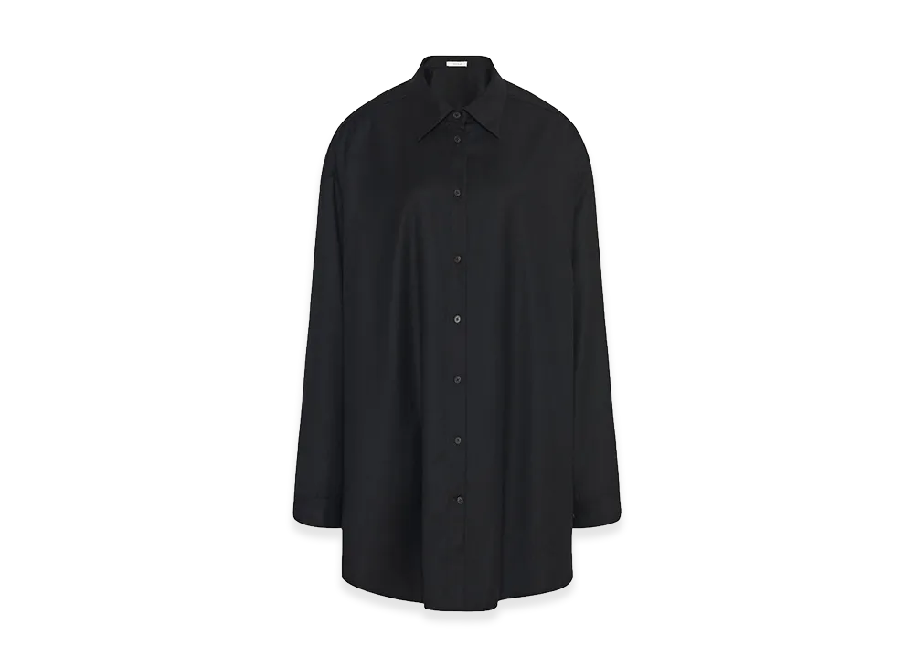The Row Women's Caroline Virgin Wool Shirt "Black"