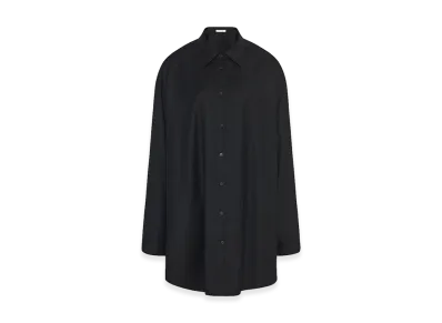 The Row Women's Caroline Virgin Wool Shirt "Black"