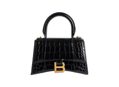BALENCIAGA Women's Hourglass Handbag XS "Black"