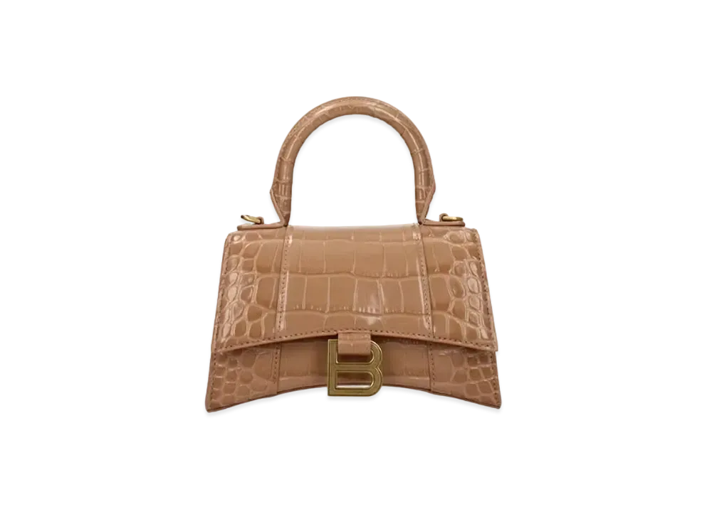 BALENCIAGA Leather Handbag "Light Brown"