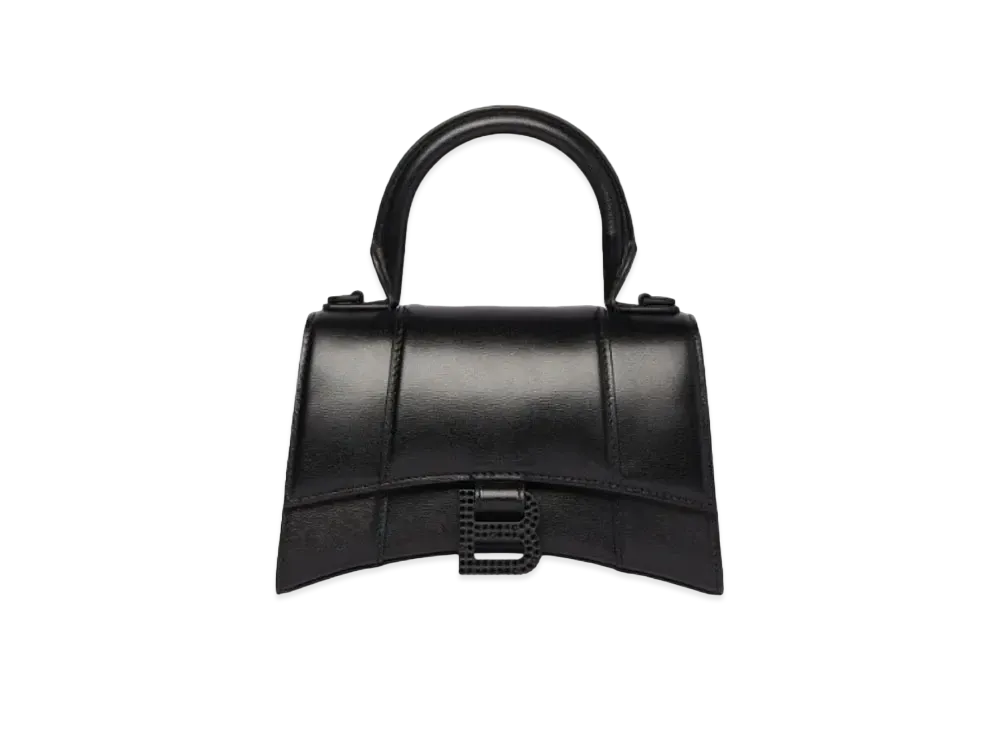 BALENCIAGA Hourglass XS Line Stone Handbag "Black"
