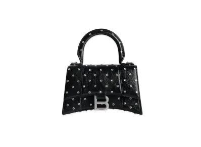 BALENCIAGA Hourglass XS Handbag with Rhinestone "Black"