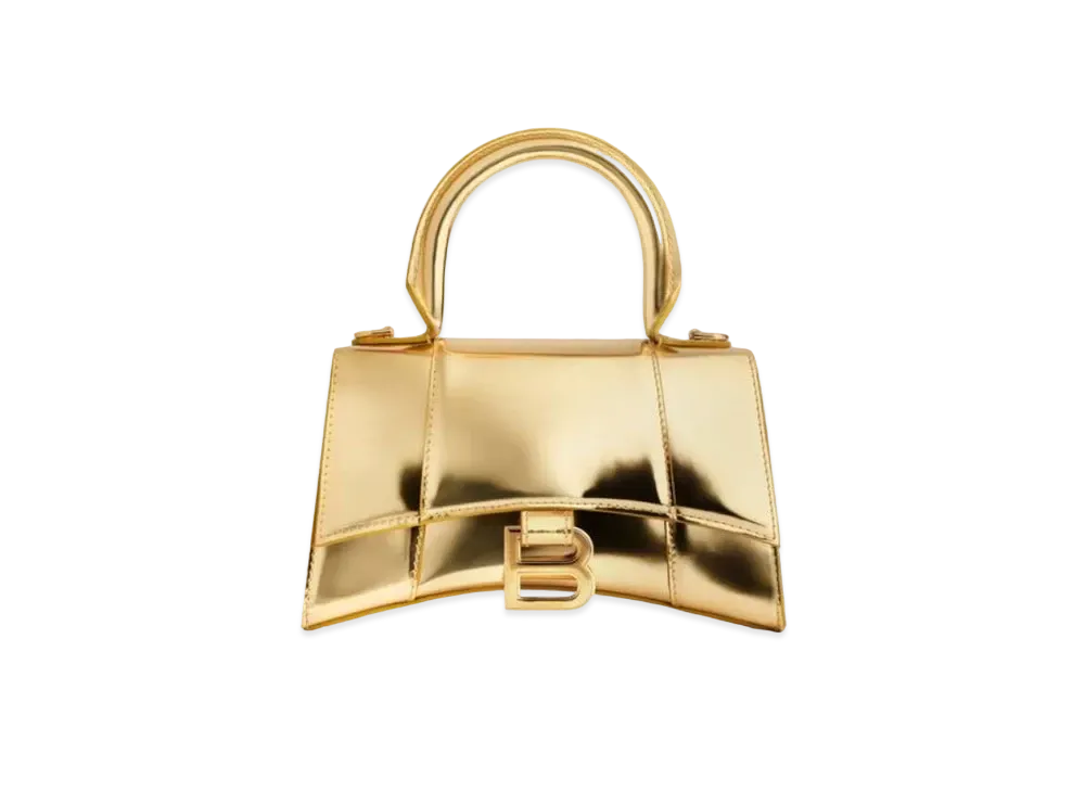 BALENCIAGA Hourglass Hourglass XS Handbag Mirror Effect "Gold"