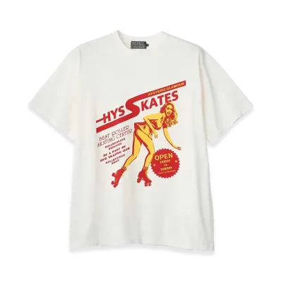 HYSTERIC GLAMOUR HYS Skates Tee "White"
