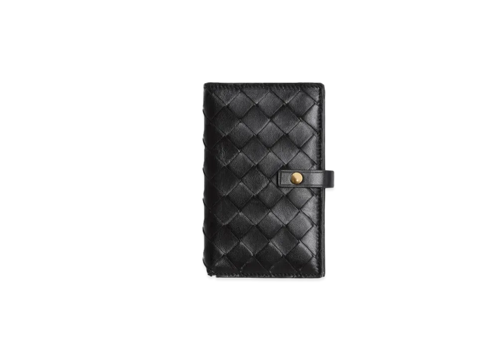 Bottega Veneta Bifold Zipped Wallet "Nero"