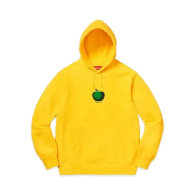 Supreme Apple Hooded Sweatshirt "Yellow"