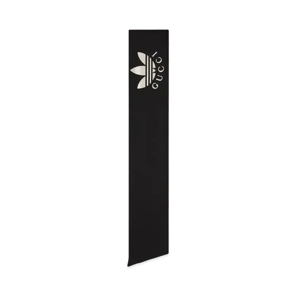 adidas x GUCCI Striped Silk Neck Bow "Black/Ivory"