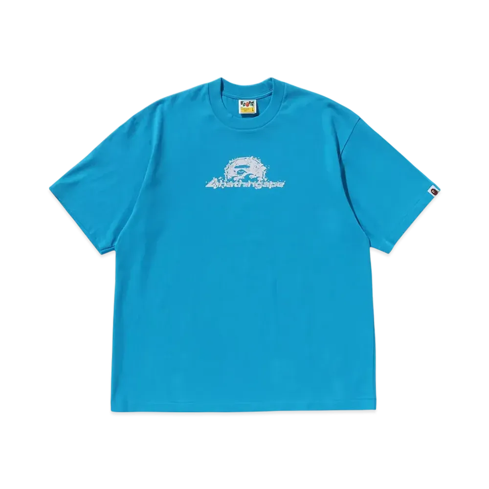 A BATHING APE Raindrop Ape Head Logo Relaxed Fit Tee "Blue"